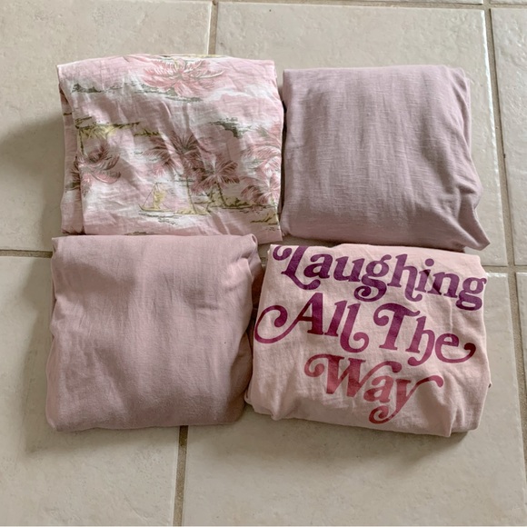 Old Navy lot size large tops shirts blouse tank pink - Picture 1 of 10